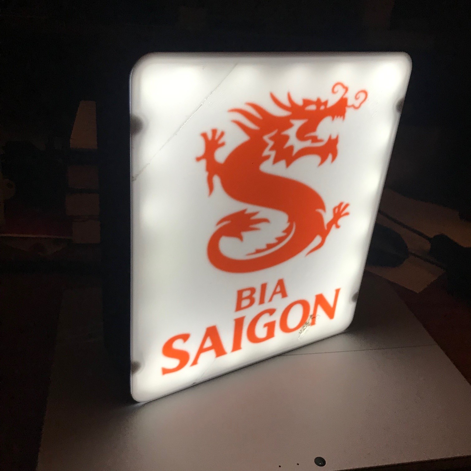 Logo Bia Saigon - bière vietnam (veilleuse rétro-éclairée)