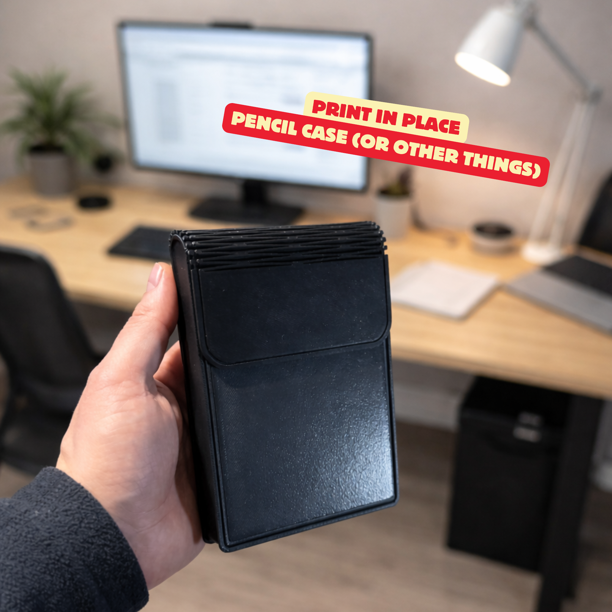 CASE WITH INLETS (PRINT IN PLACE) / PENCIL CASE / NO SUPPORTS / FLEXI / ORGANIZER / HOMEDECOR / DESK