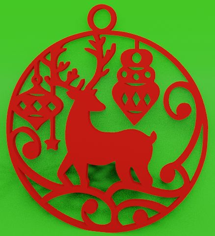 Christmas pendant with and without ring