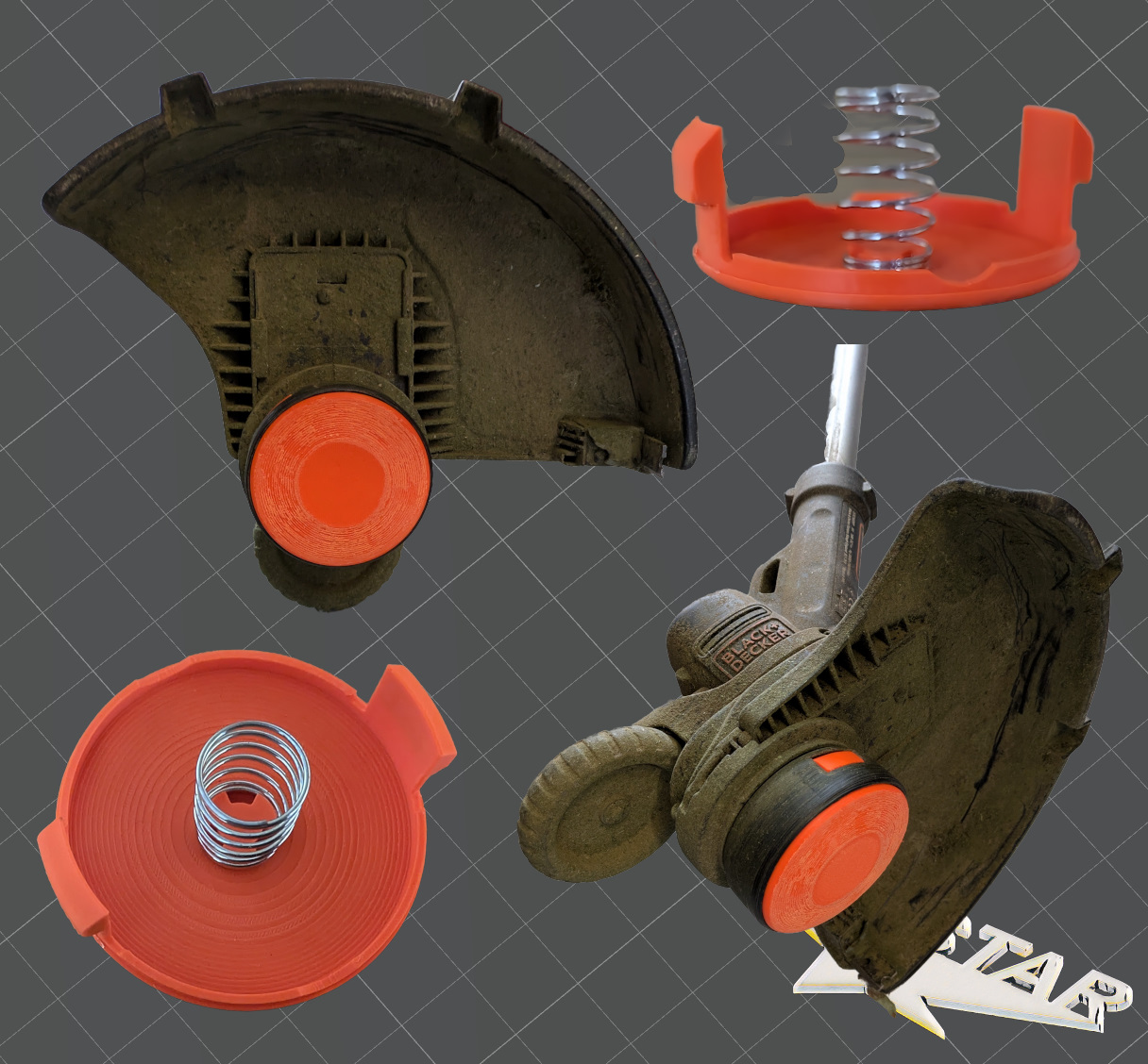 Spulenkappe für Rasentrimmer / bobbin cap for lawn trimmer