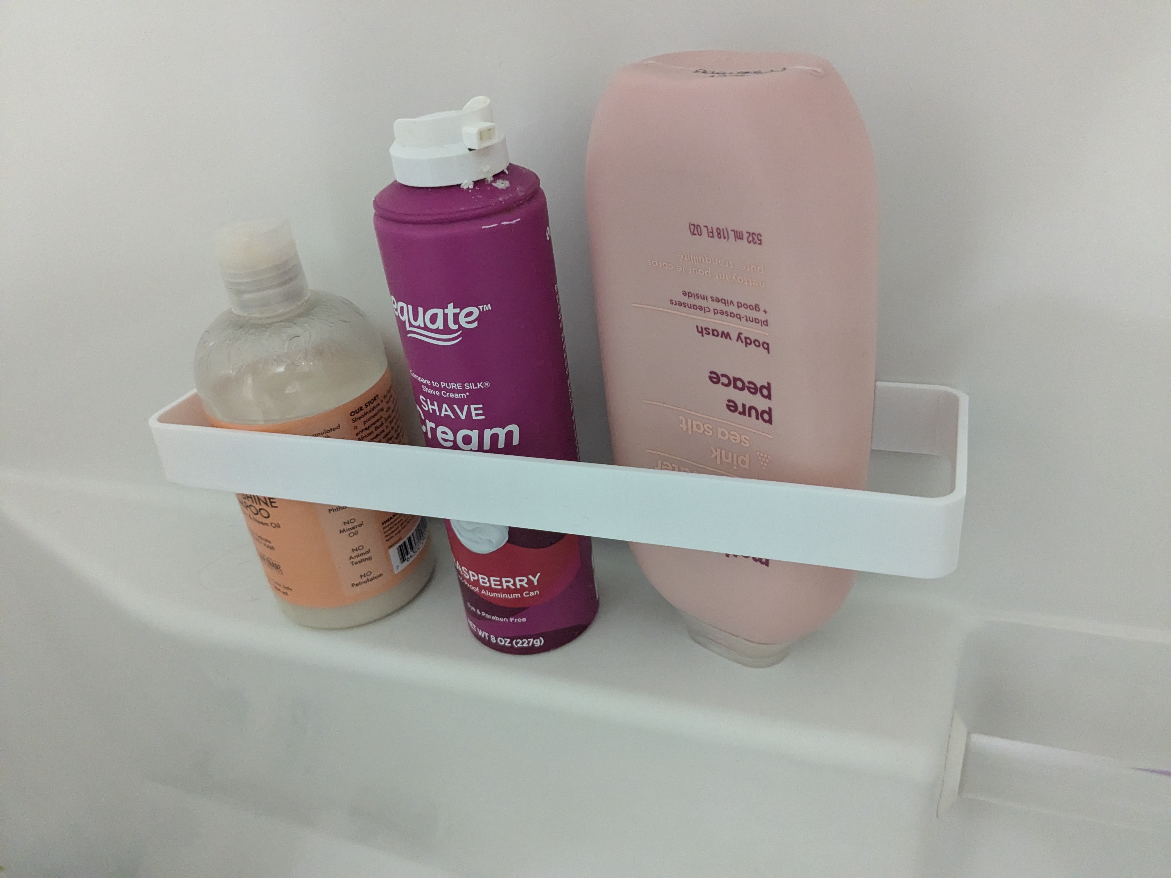 Shower Bottle Shelf Holding Strap - Command Strip On