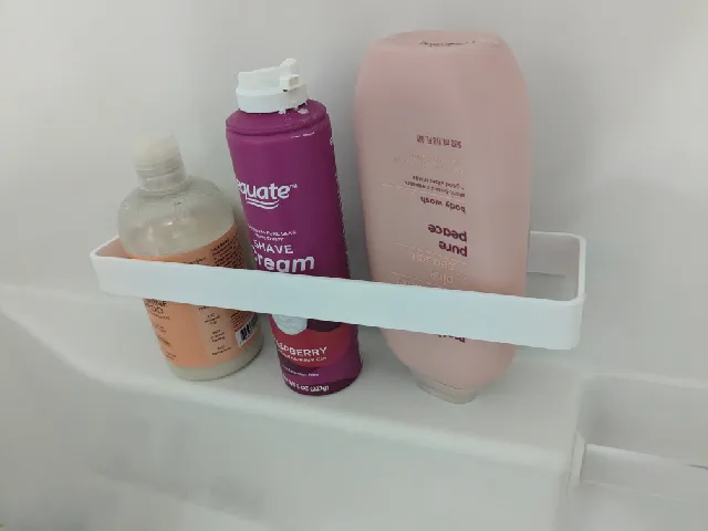 Shower Bottle Shelf Holding Strap - Command Strip On