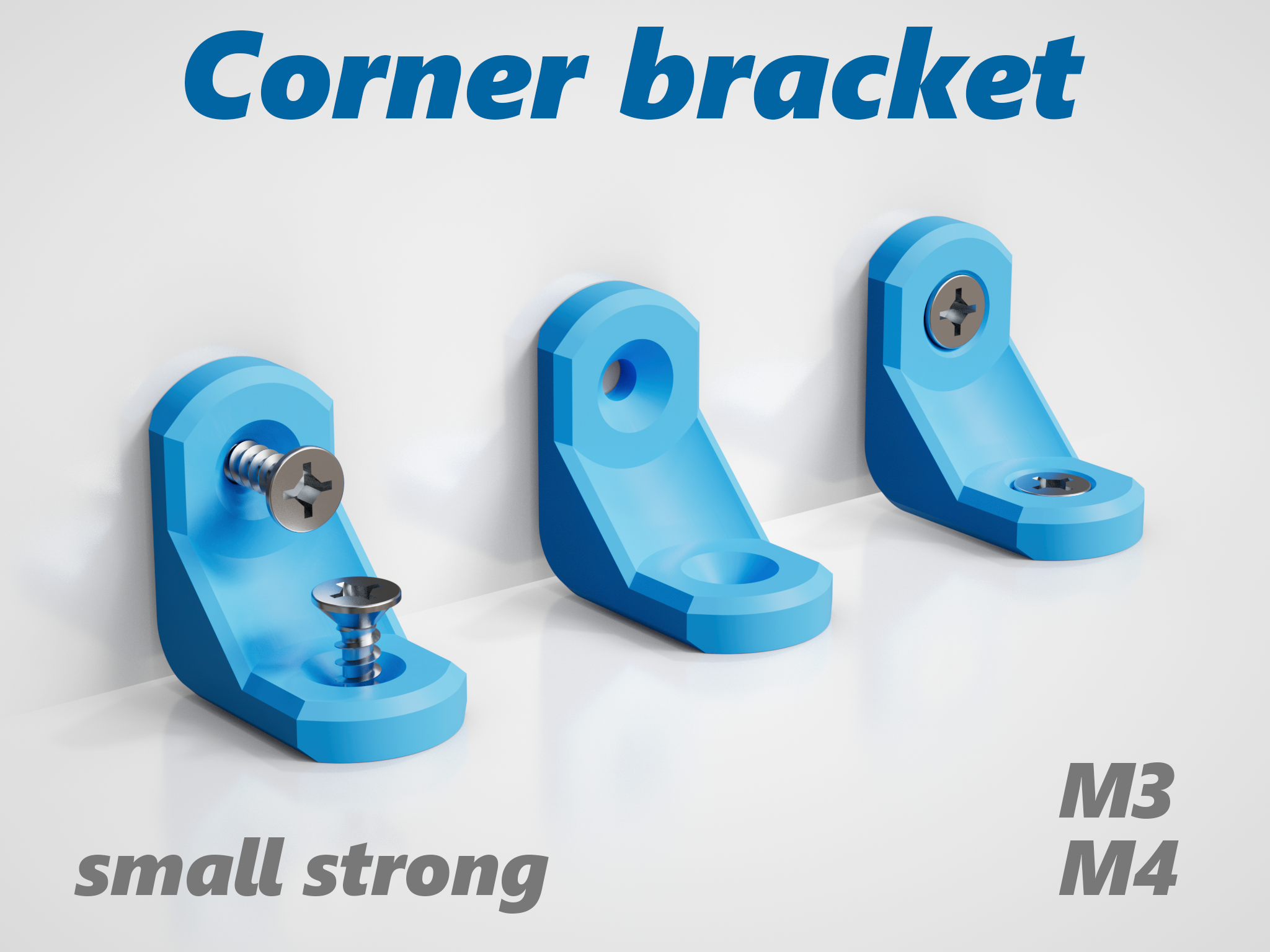 Small Corner Bracket 3D model thumbnail