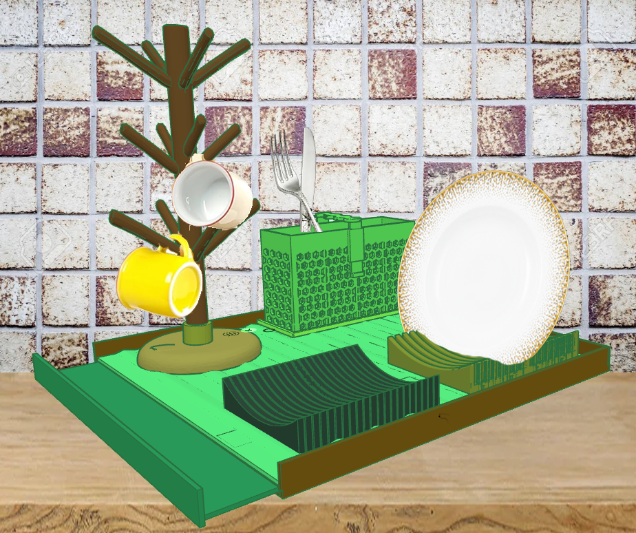 Egouttoir à vaisselle extensible Extendable dish drainer