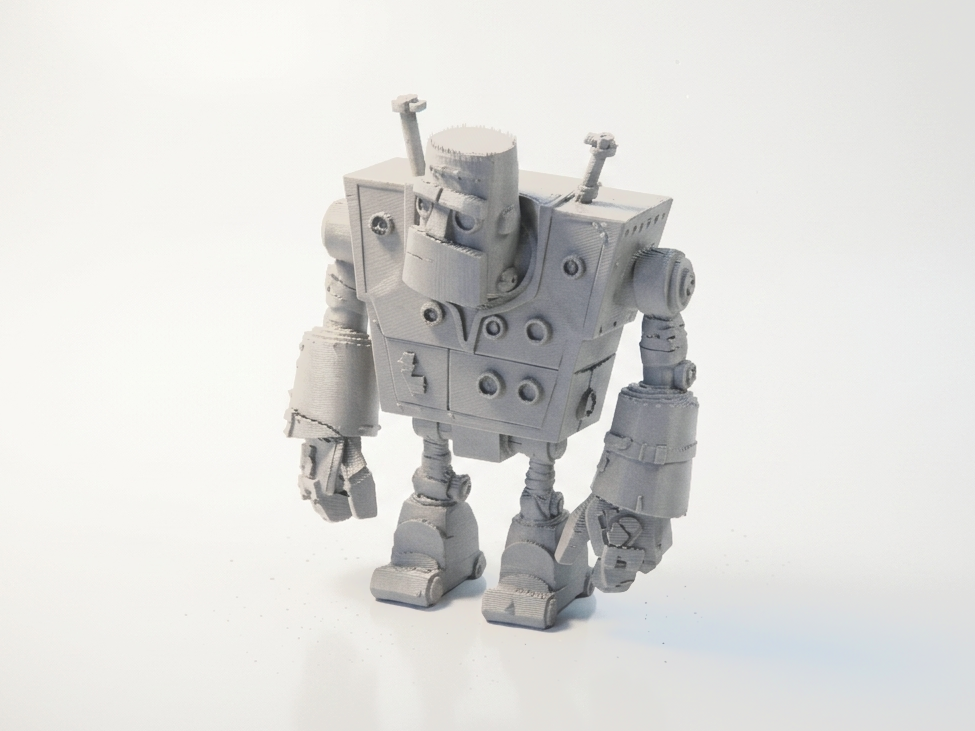 Retro Robot Figurine Sci-Fi Collectible 3D Printable