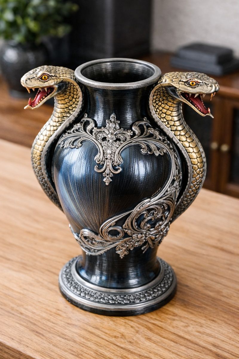 Cobra handled Vase