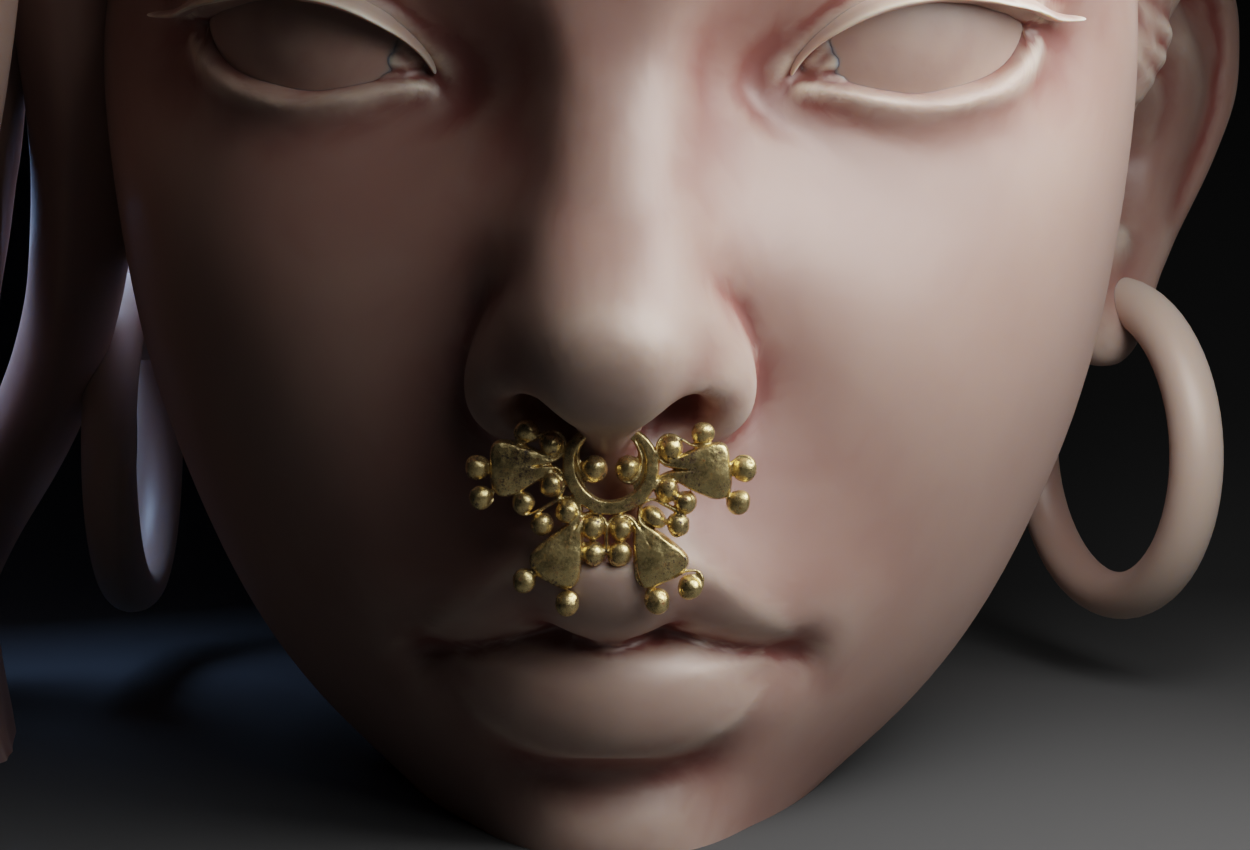 Tolita Tumaco Nose Ornament.