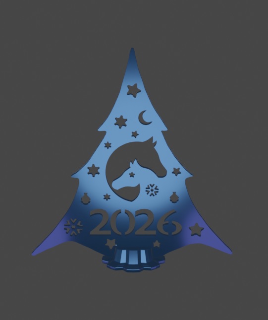 Christmas tree with a horse 2026