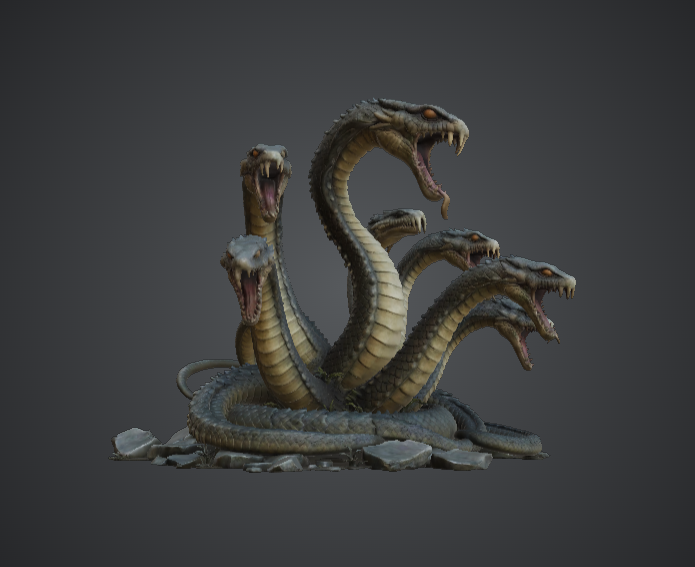 Five-Headed Hydra – Mythical Multi-Head Serpent
