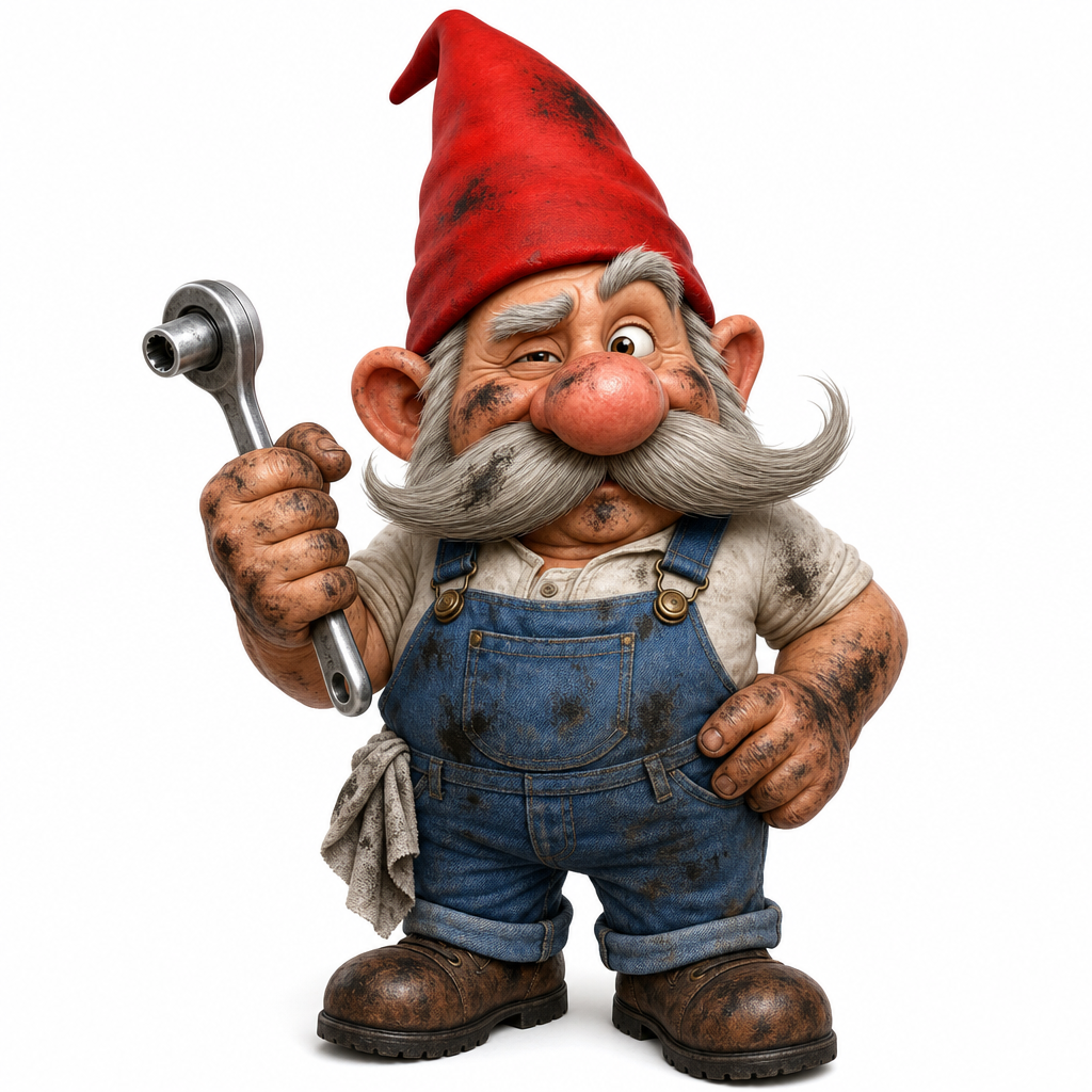 Backyard Mechanic Gnome