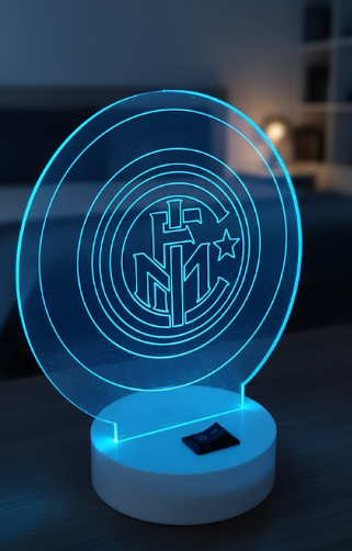 led lamp illusion base