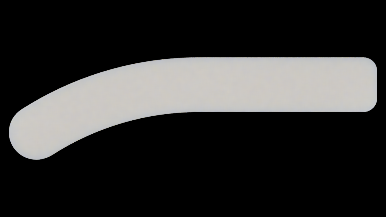 Disposable pressing tool curved