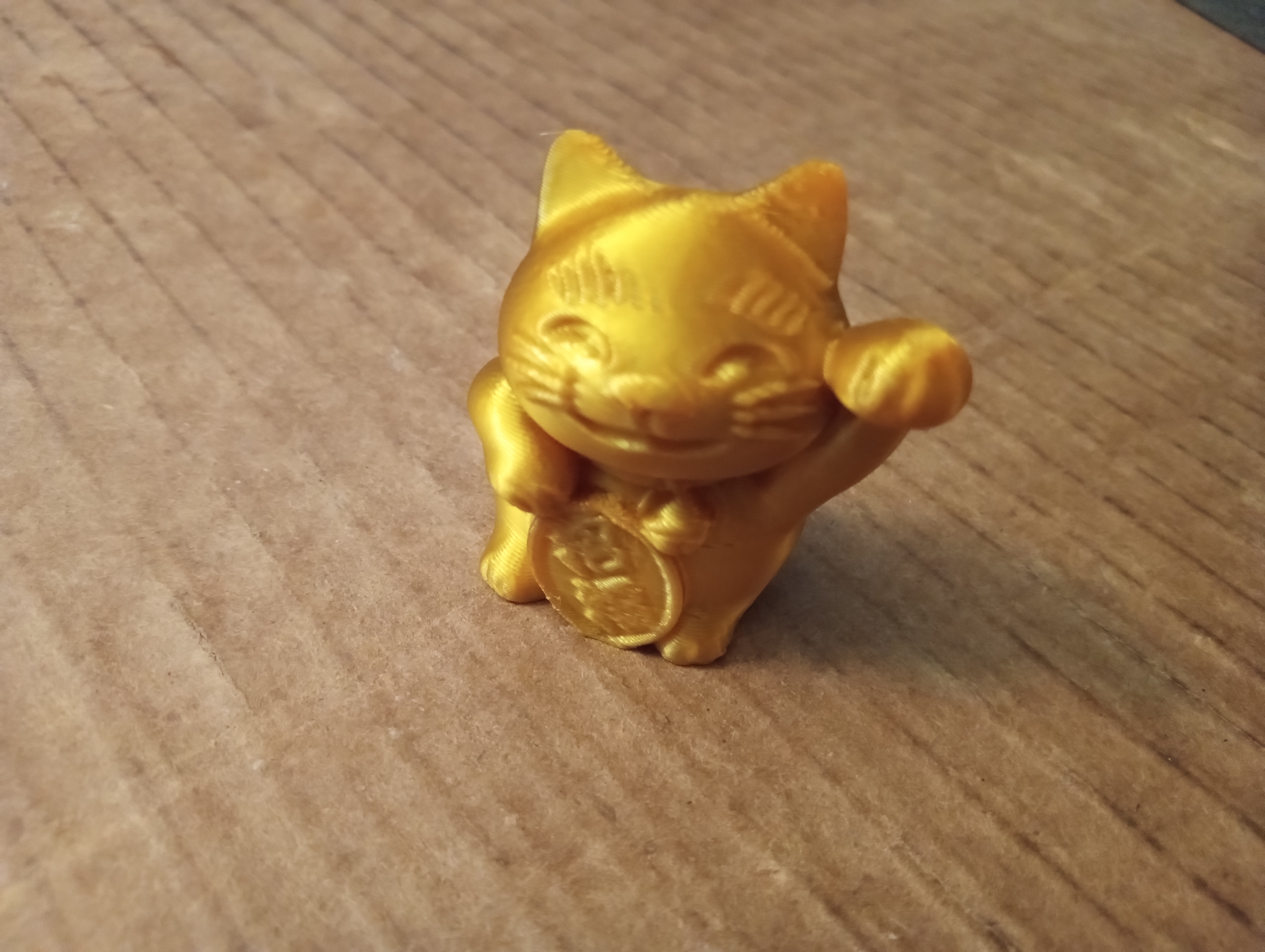 Maneki-Neko (Money Cat/Lucky Cat) No Supports 3D model thumbnail