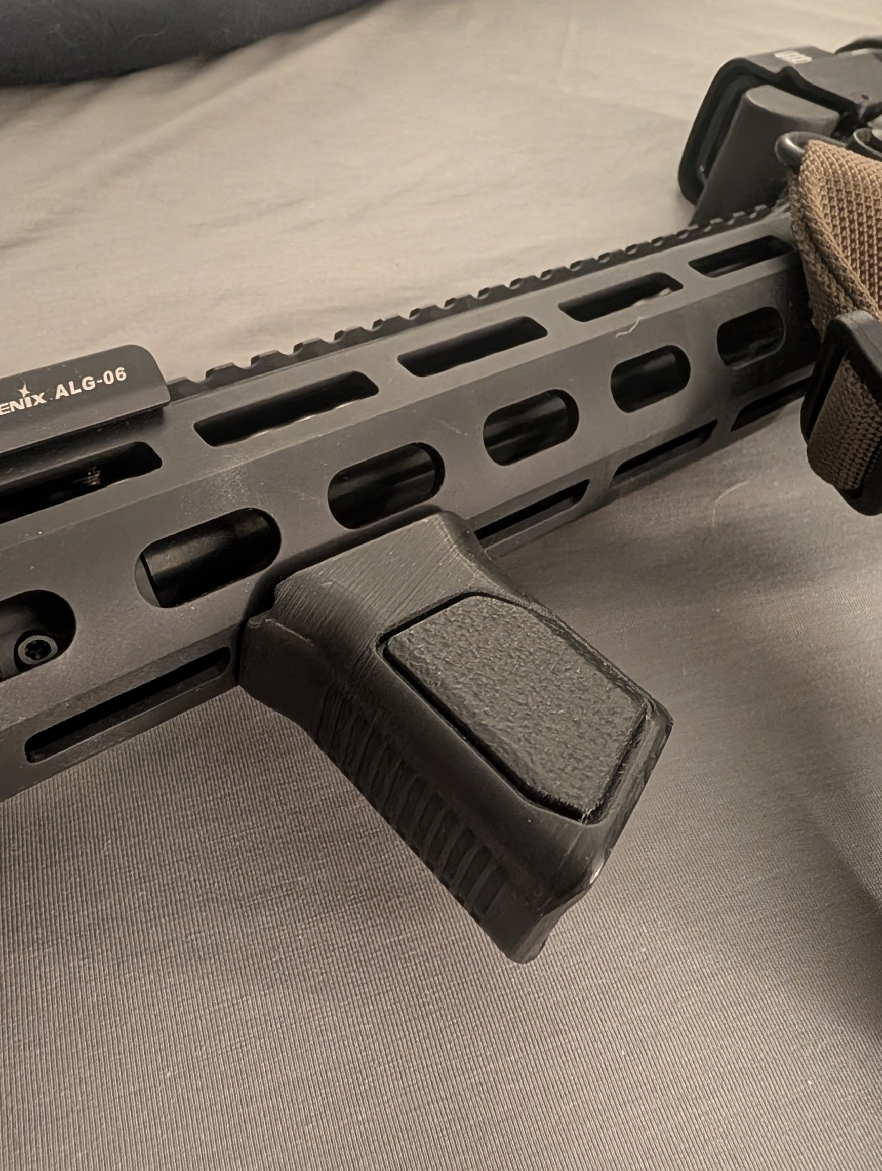 MLOK Angled Vertical Foregrip using Magpul OEM hardware