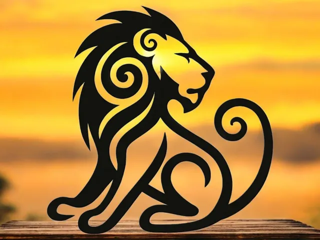 Décoration murale - Lion tribal (épaisseur 5 mm)