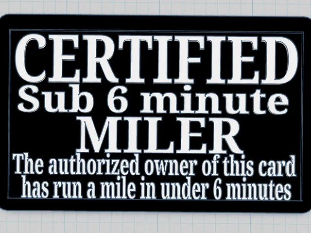 Sub 6 Minute Mile Card Certification