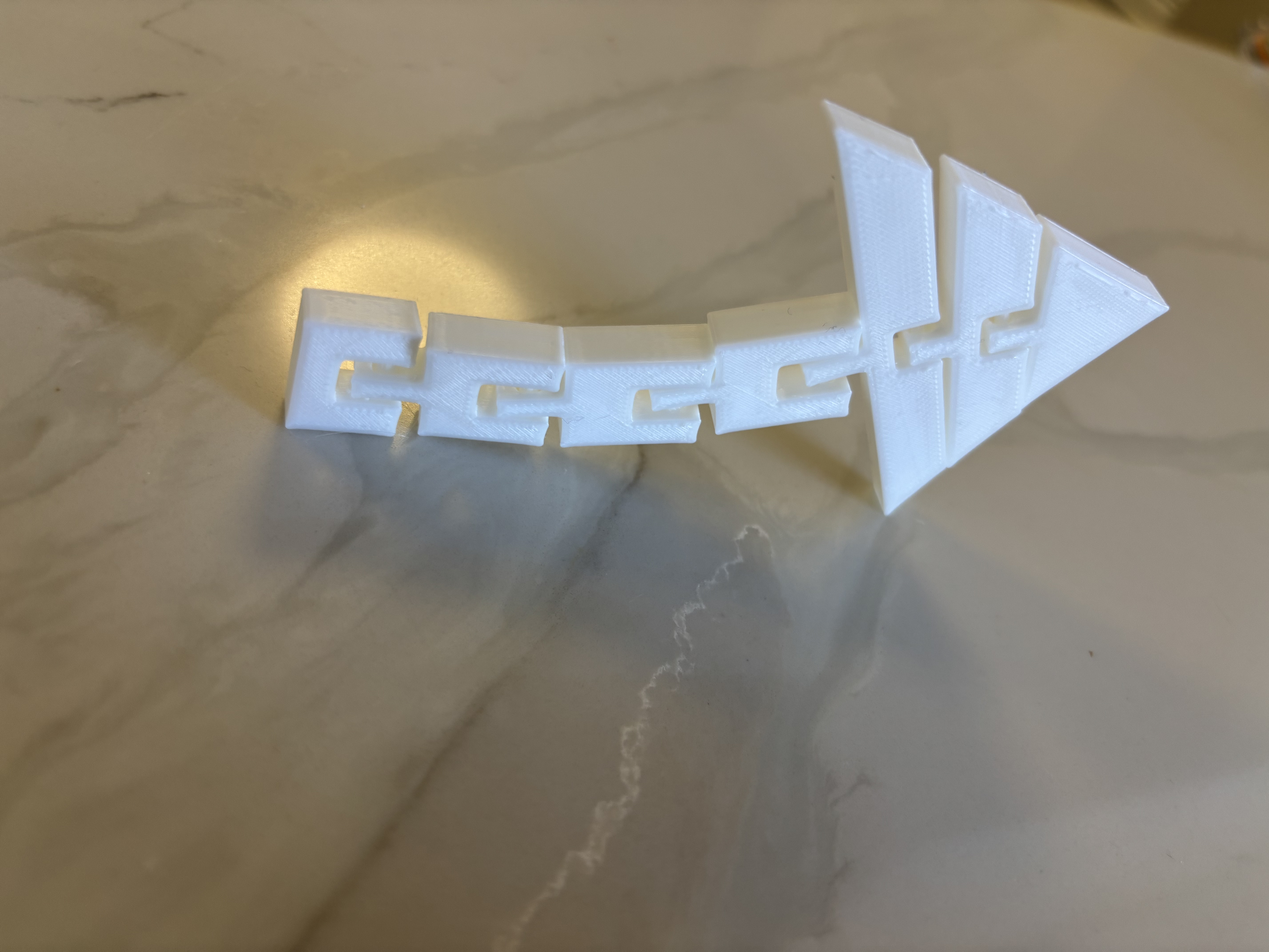 Articulated wiggly arrow 3D model