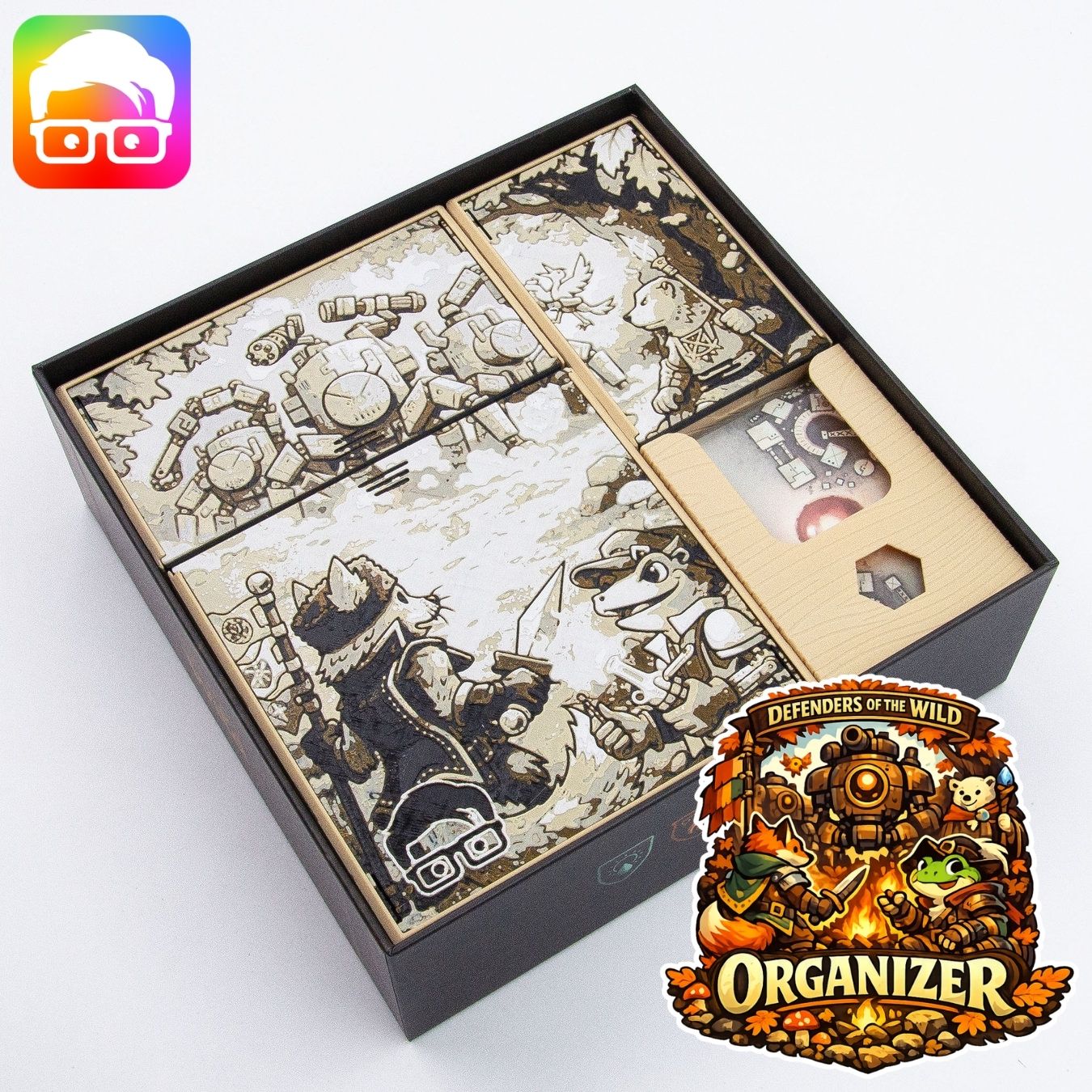 Defenders of the wild organizer by @ammedia3d [tabletop board game inserts sku: DOTW001]