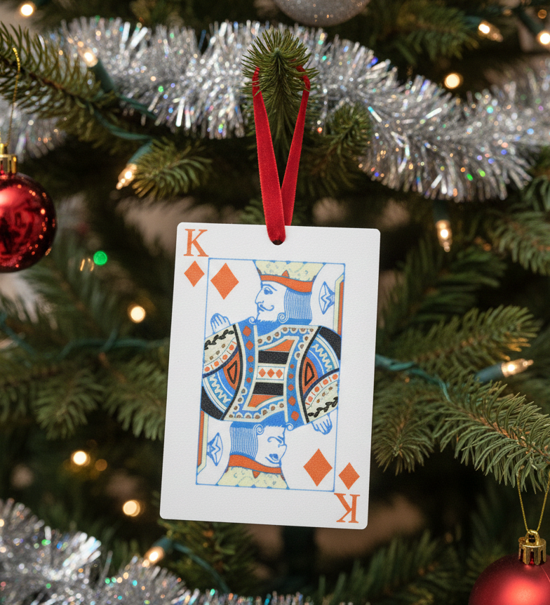Diamonds Playing Cards Christmas Tree Ornaments