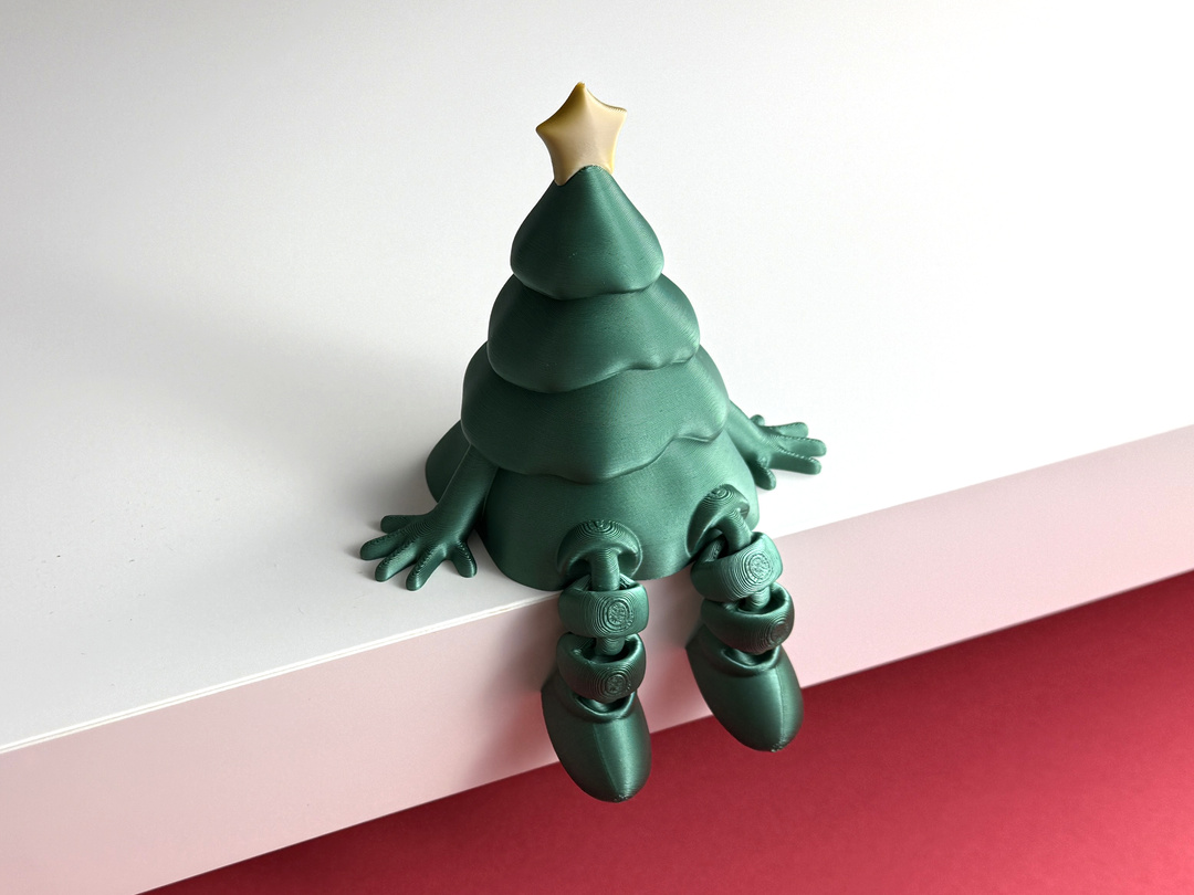 Sitting Christmas Tree with Articulated Legs