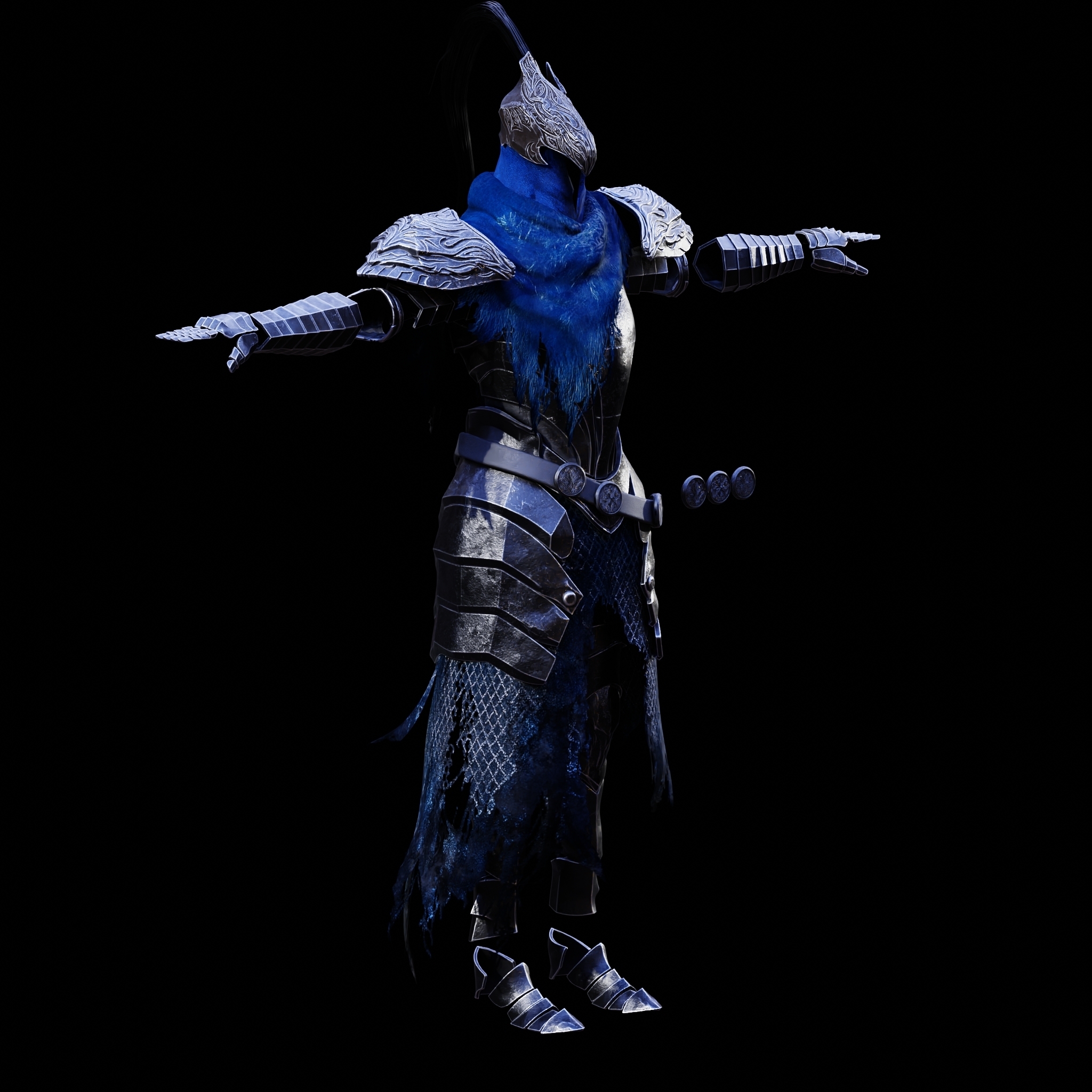 ULTIMATE ARTORIAS FULL PLATE ARMOR COSPLAY LIFESIZE – HELMETS, SWORD & SHIELD FAN ART STL — miniatura 53
