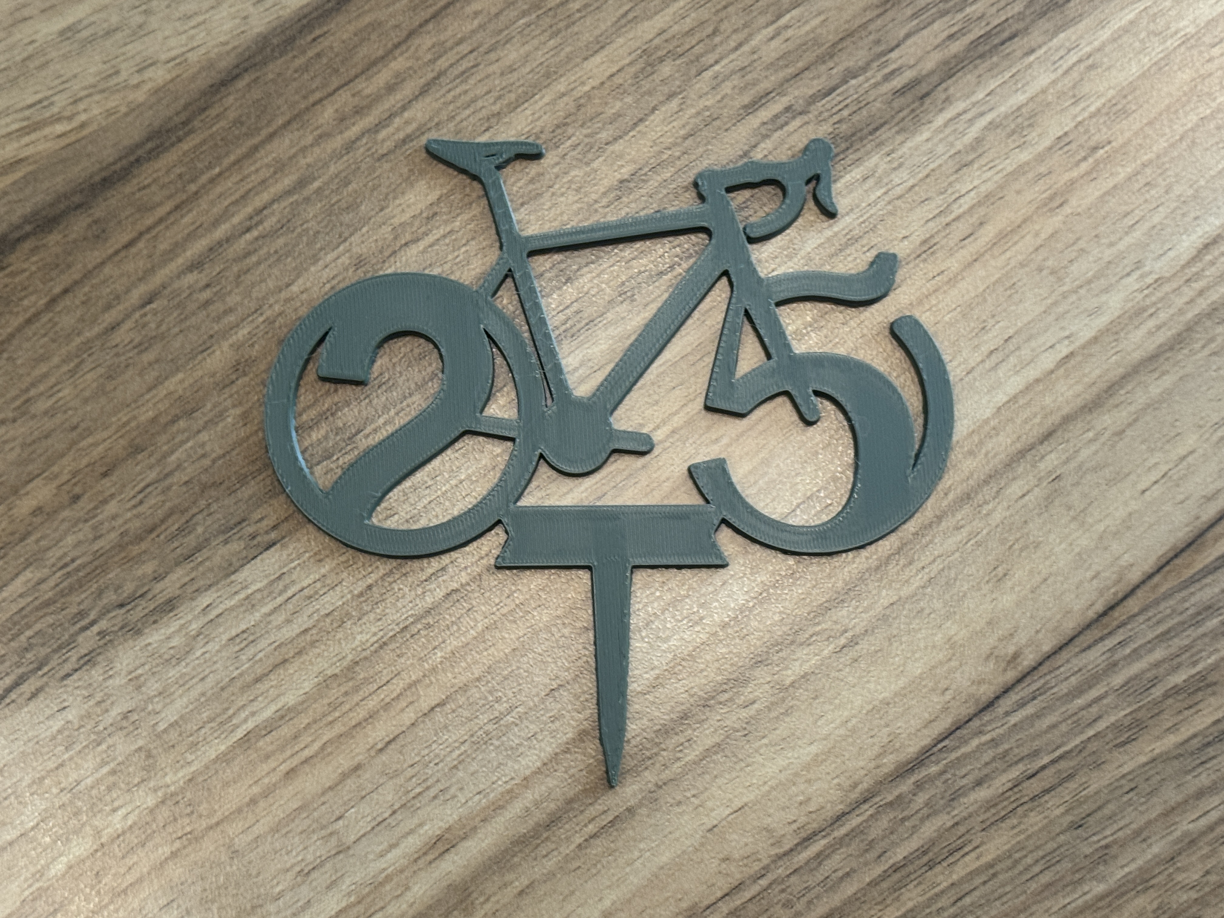 Cake Topper Bicycle 25th Birthday