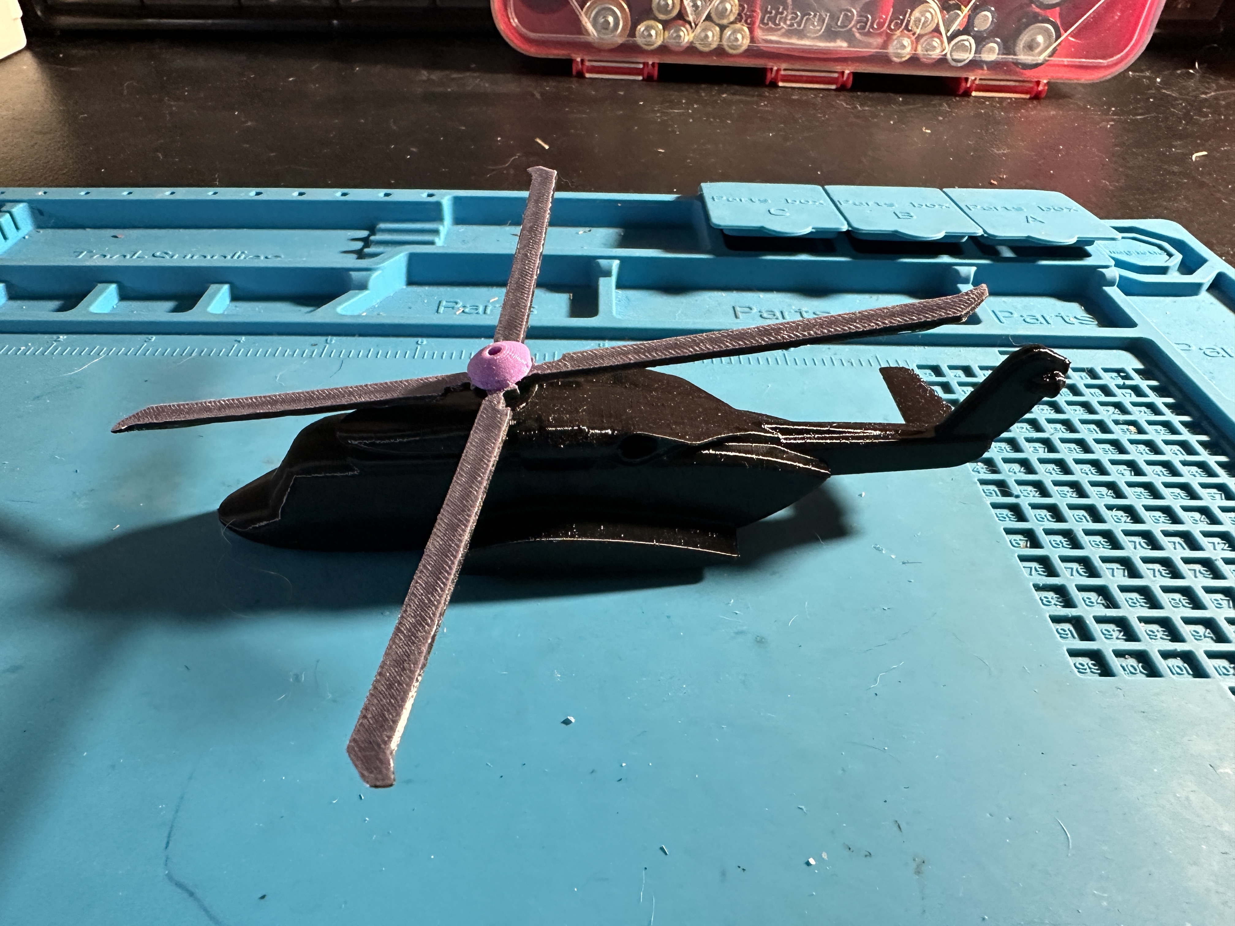 Helicopter Name Plate + Pen holder