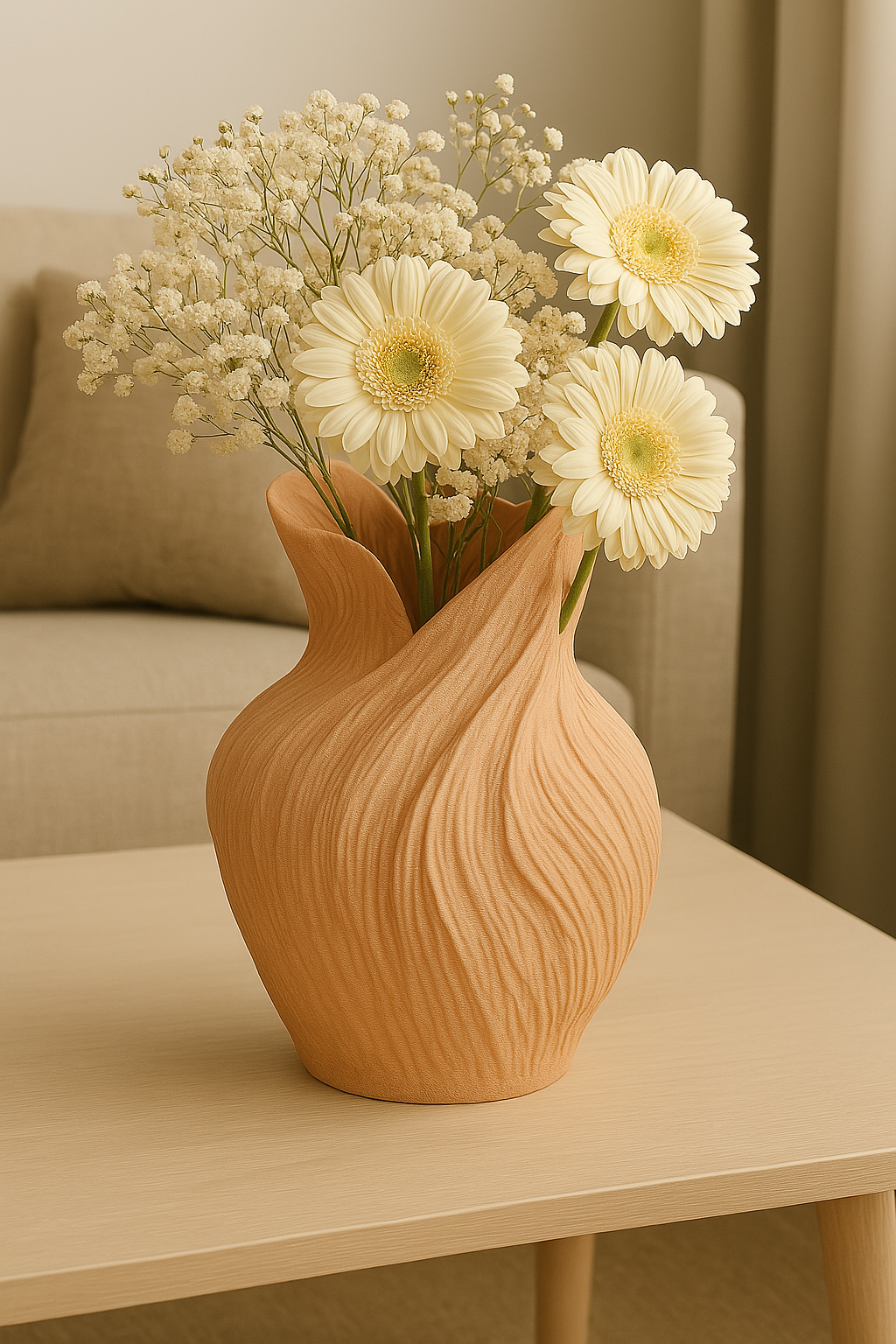Ripple Bloom – Stylized 3D Printable Vase