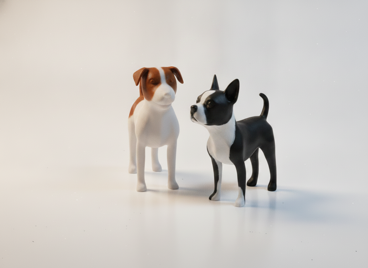 Cute Puppy Family Decoration Set