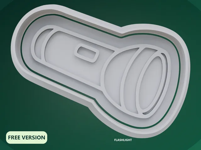Sleepover Flashlight Cookie Cutter STL – 3D Print Biscuit Mold Set