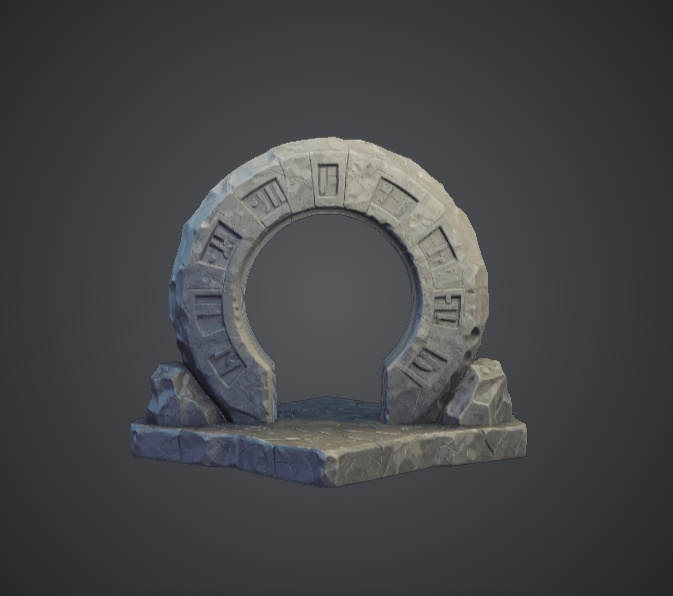 Runic Stone Portal – Ancient Ring Gate Terrain