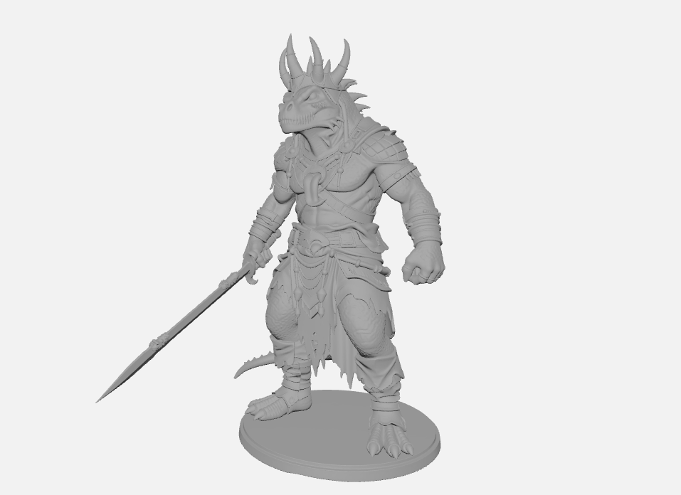 Miniatura 2 do modelo 3D LizardFolk King - DnD mini