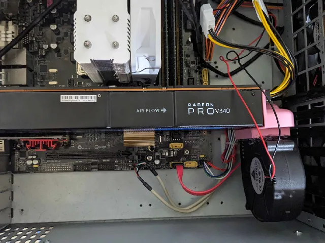 AMD Server GPU 97x33 right angle blower mount