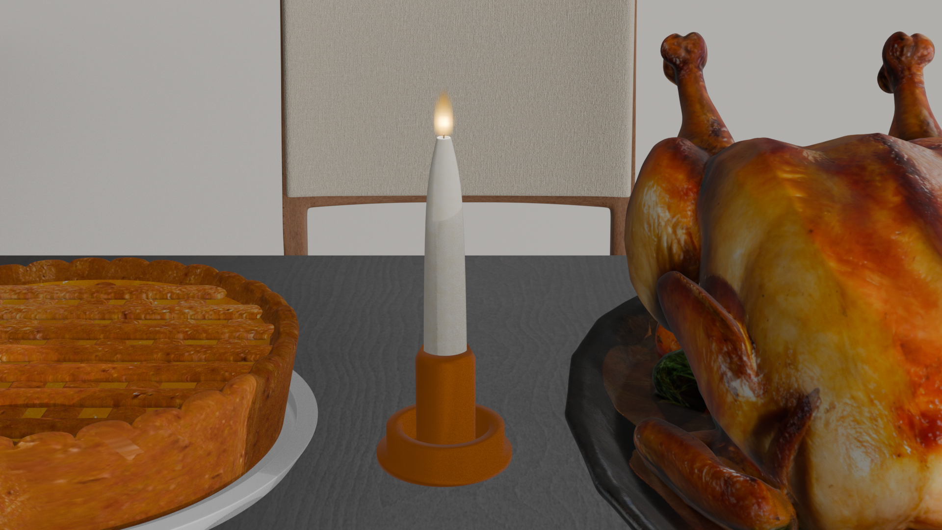 Thanksgiving candle holder ( with a lid )