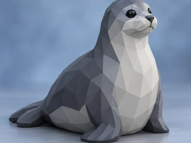 Low Poly Harbor Seal