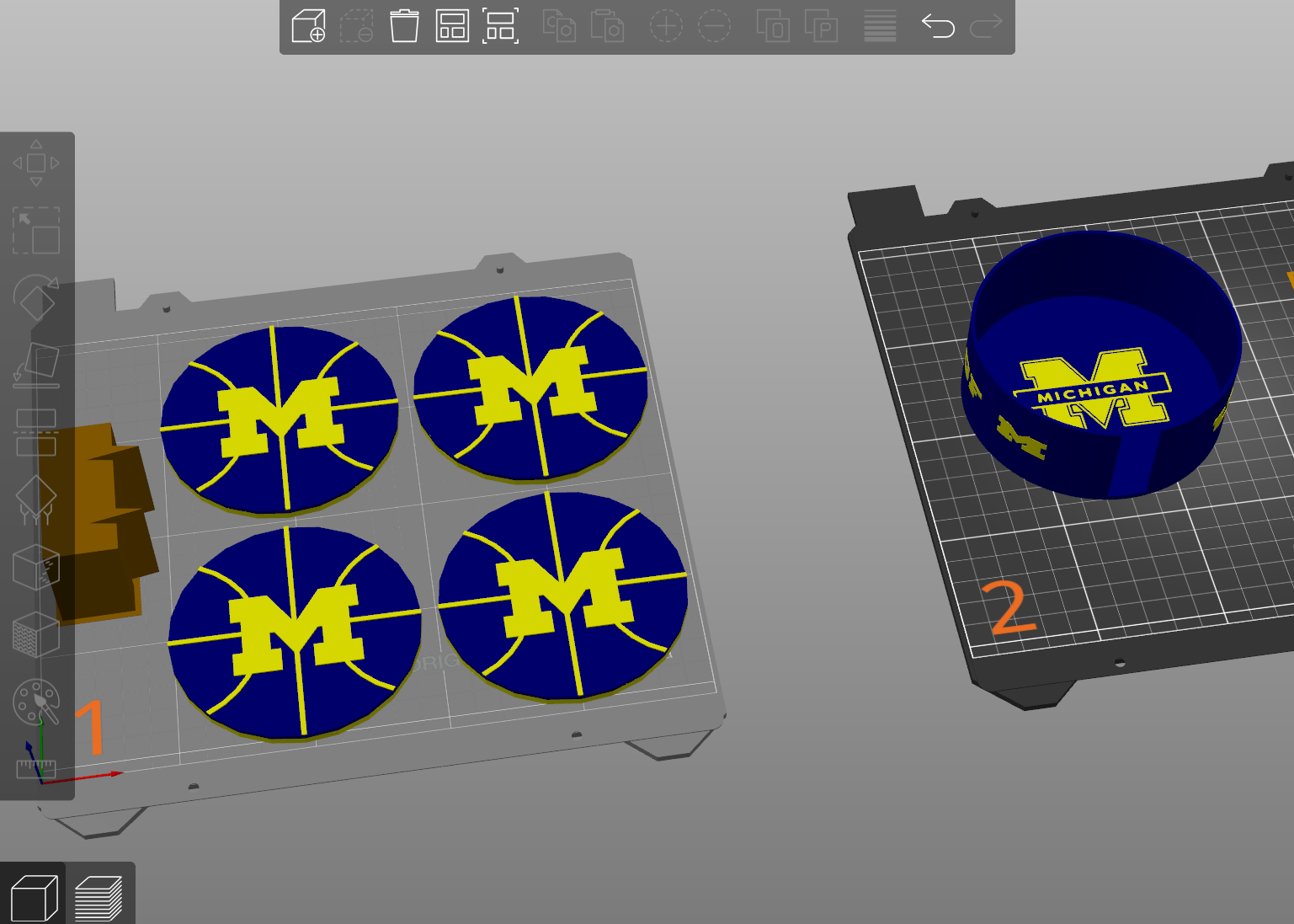 University of Michigan Coasters and Holder set