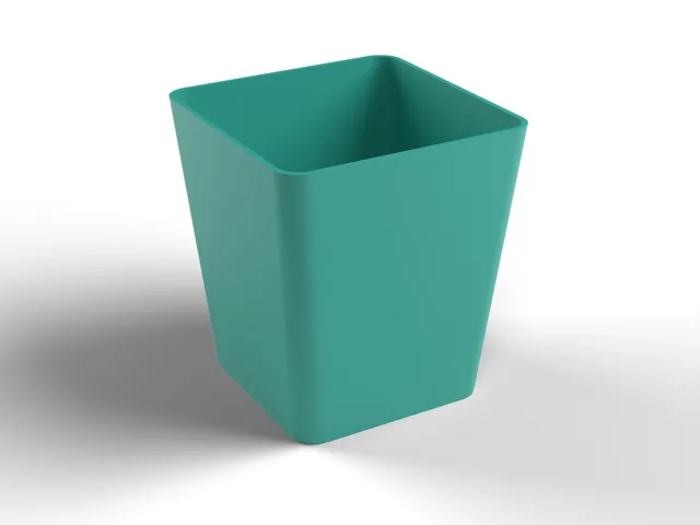 Desktop Bin - Small Tapered Waste Bin for Desk, Craft Table and Printer, No Supports (OpenSCAD)