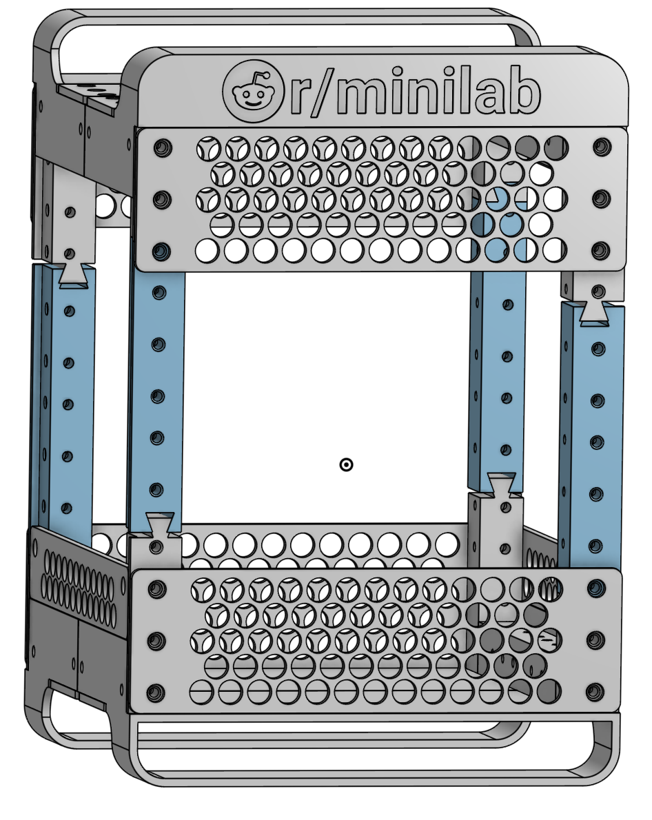 Miniatura 2 do modelo 3D Tiny Rack (upgradable 6" inch modular server rack)