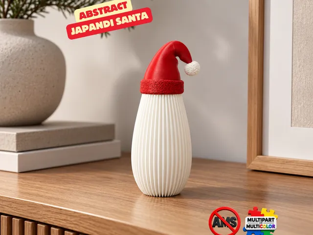 ABSTRACT JAPANDI SANTA / MODERN CHRISTMAS DECOR / HOMEDECOR / DECORATIONS / FESTIVE DECOR