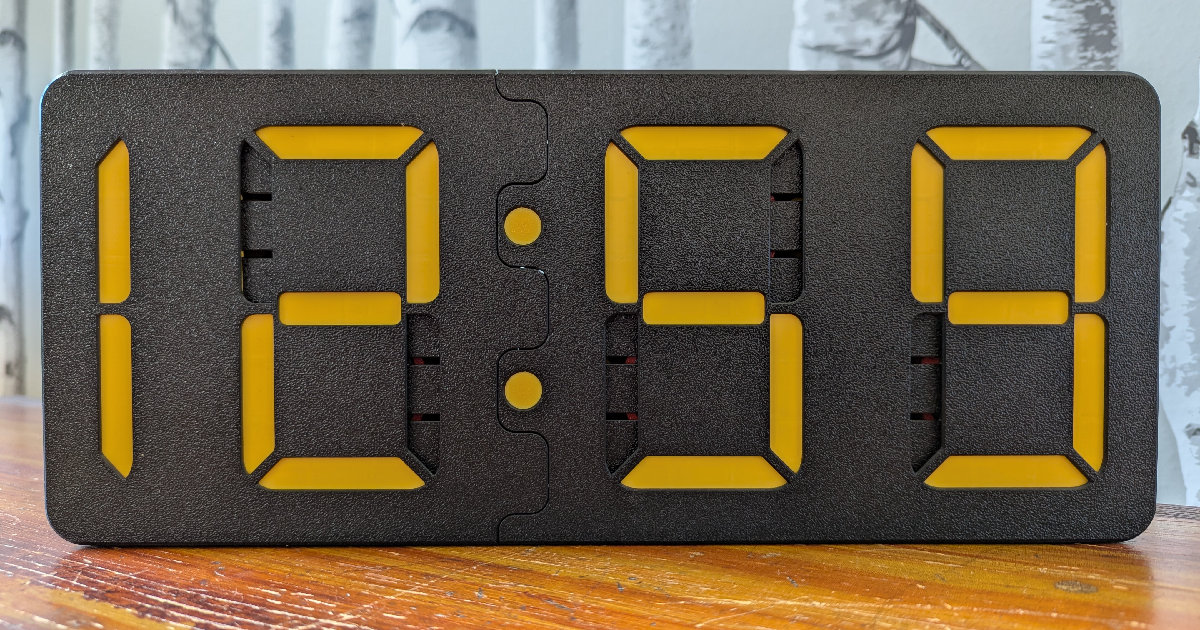 7 Segment Clock, v3.2C, 12-Hour by Flower-3D | Download free STL model ...