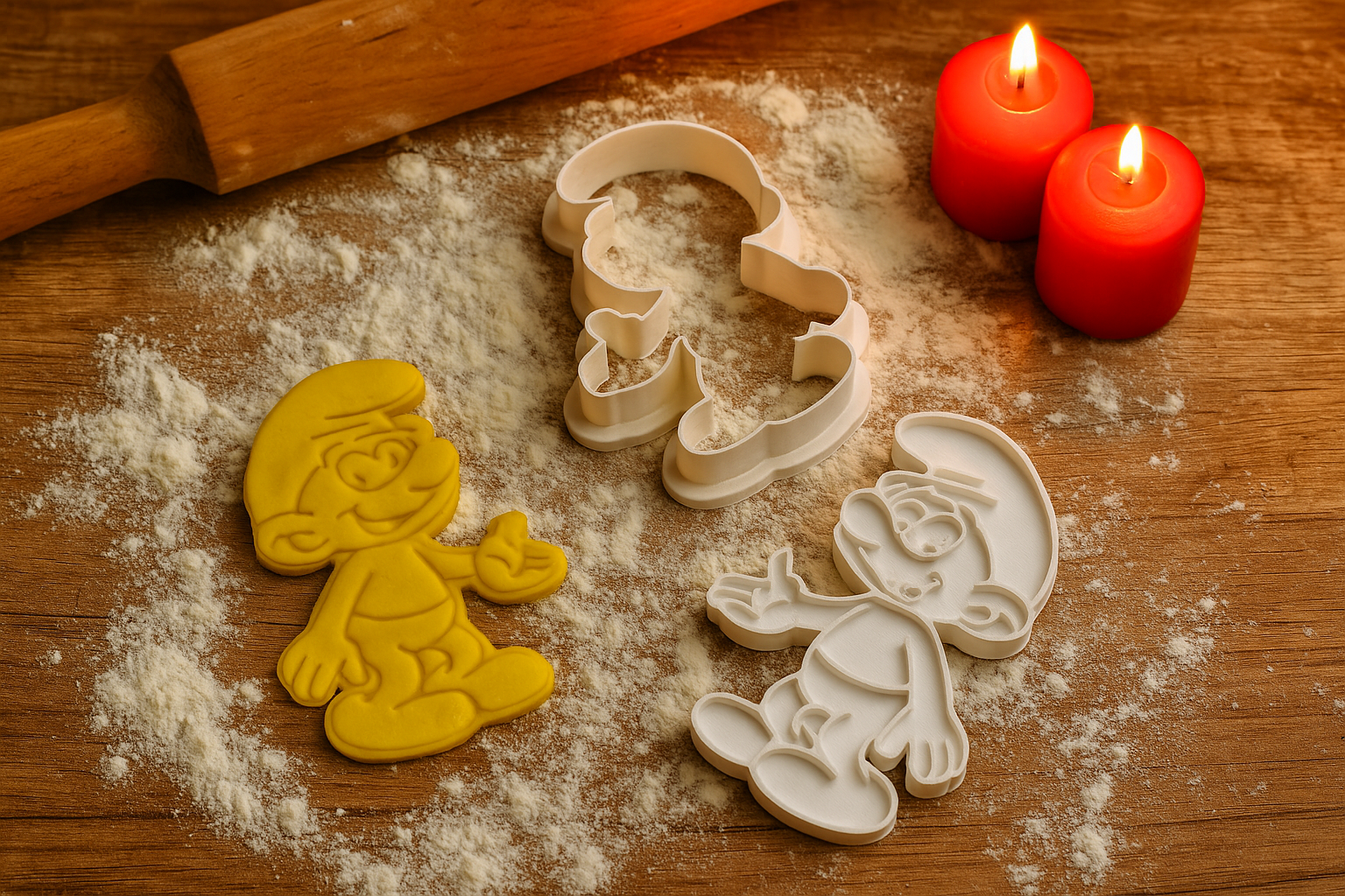 Smurf Cookie Cutter & Embosser Set