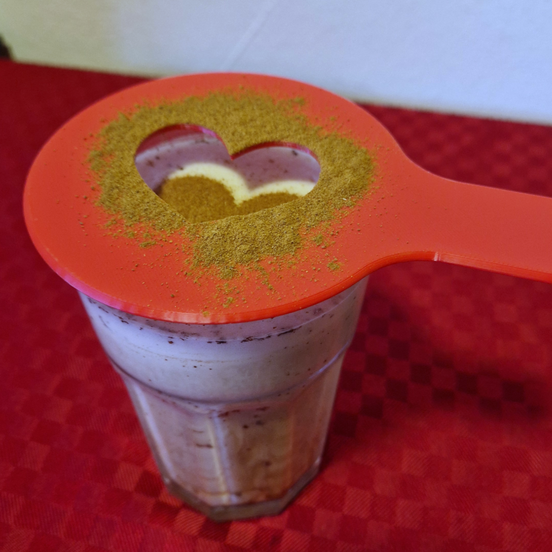 Miniatura 3 do modelo 3D Heart Milk foam template