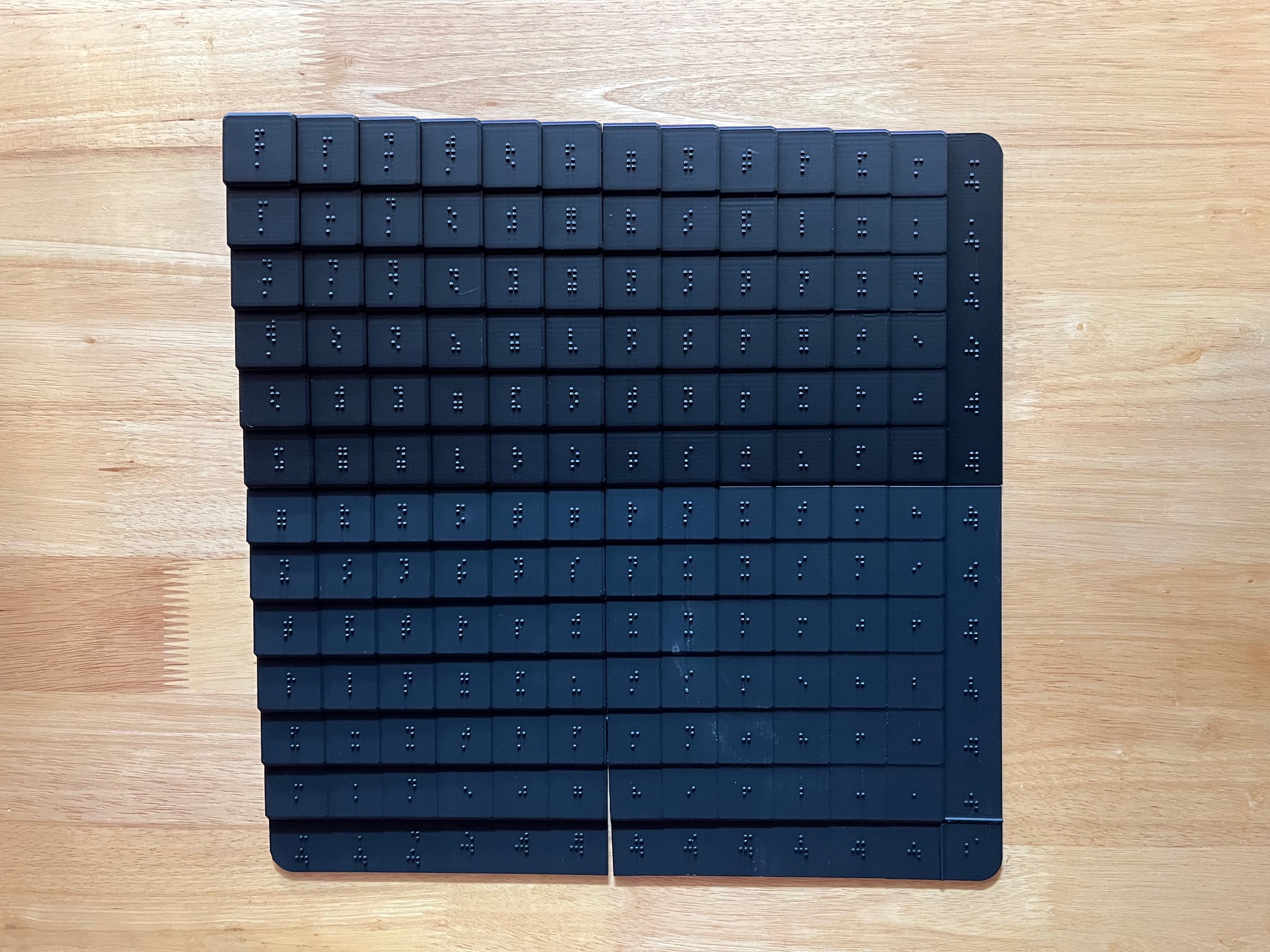 Braille Multiplication Table 12x12