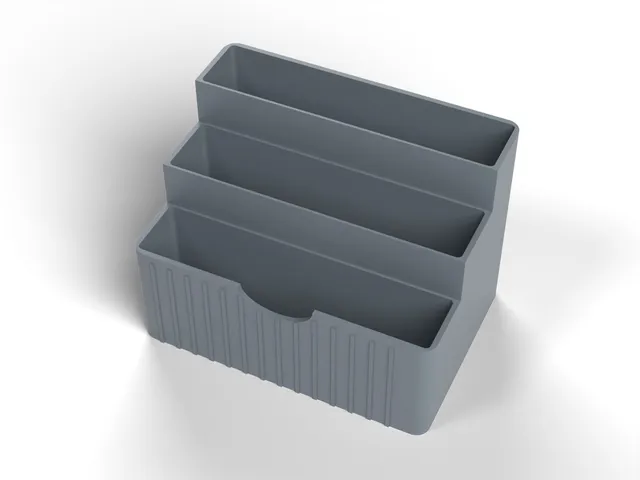 Remote Control Caddy - Stepped Sofa Organizer for Remotes and Phone, No Supports (OpenSCAD)