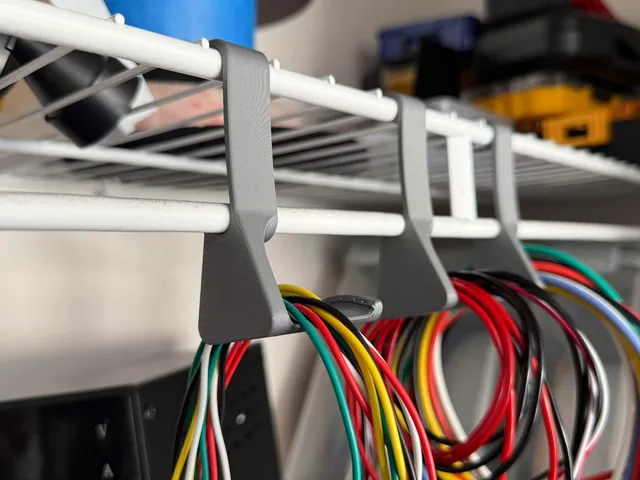 Heavy-Duty Snap-On Hook for Wire Shelving (40mm Rod Spacing)