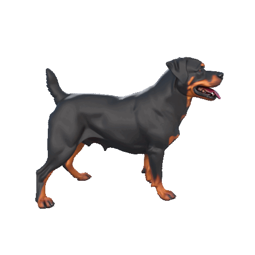 Rottweiler Figurine – 3D Printable Strong Dog Model