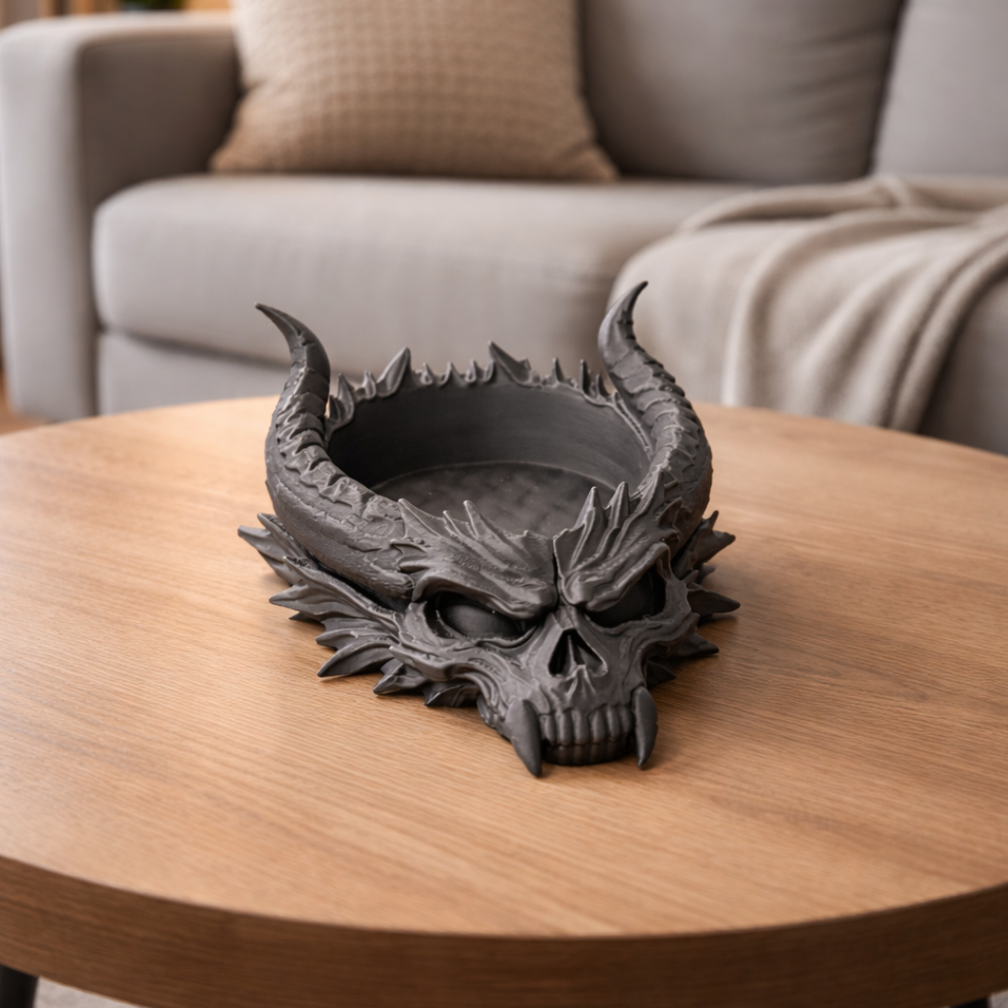 HELLFIRE BOWL / GOTHIC DECOR / EDC ORGANIZER / HOMEDECOR / KEY STORAGE / ENTRYWAY BOWL / TABLEDECOR