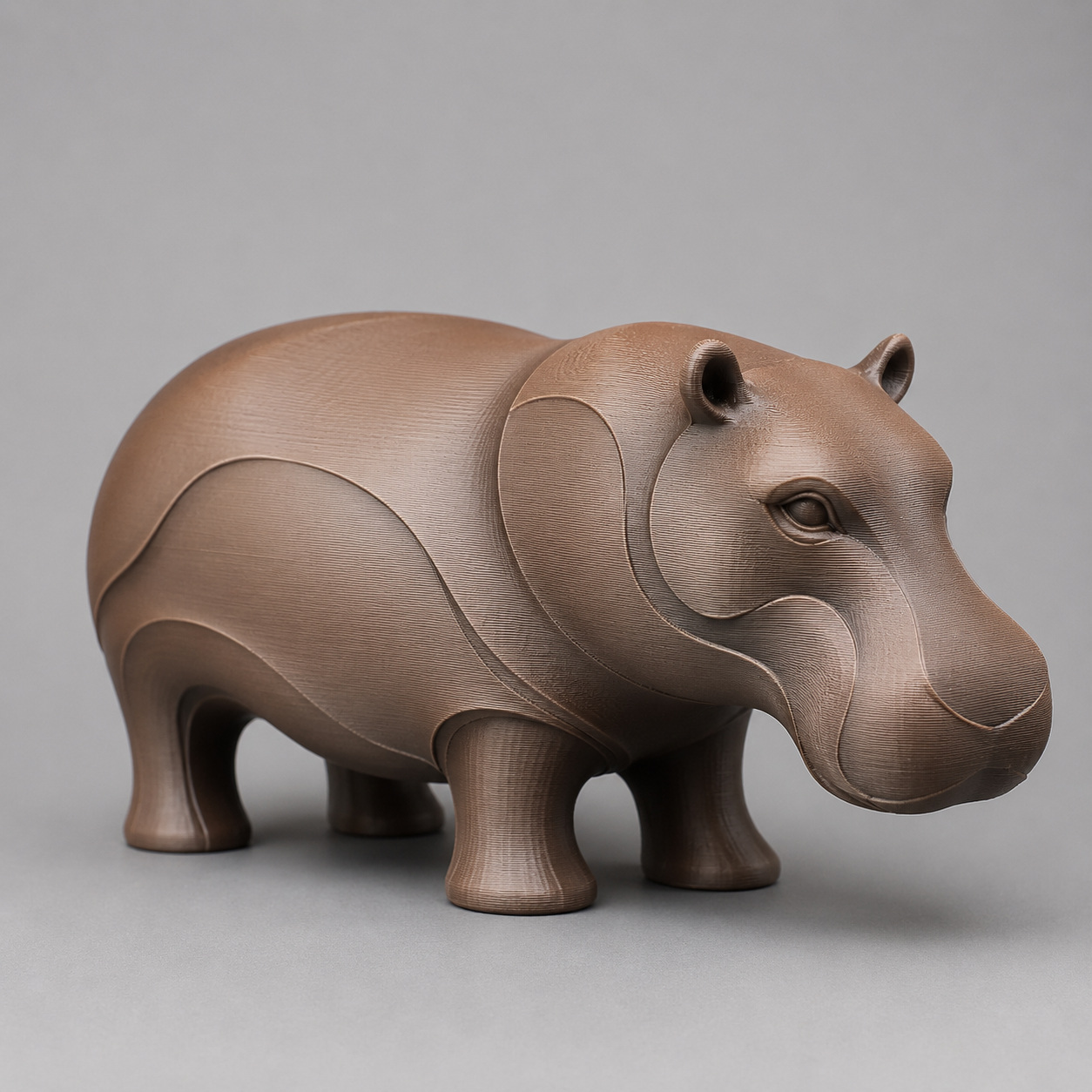 Abstrakte Hippo-Skulptur