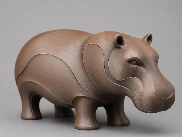 Abstrakte Hippo-Skulptur