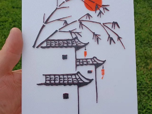 Japanese-style wall art